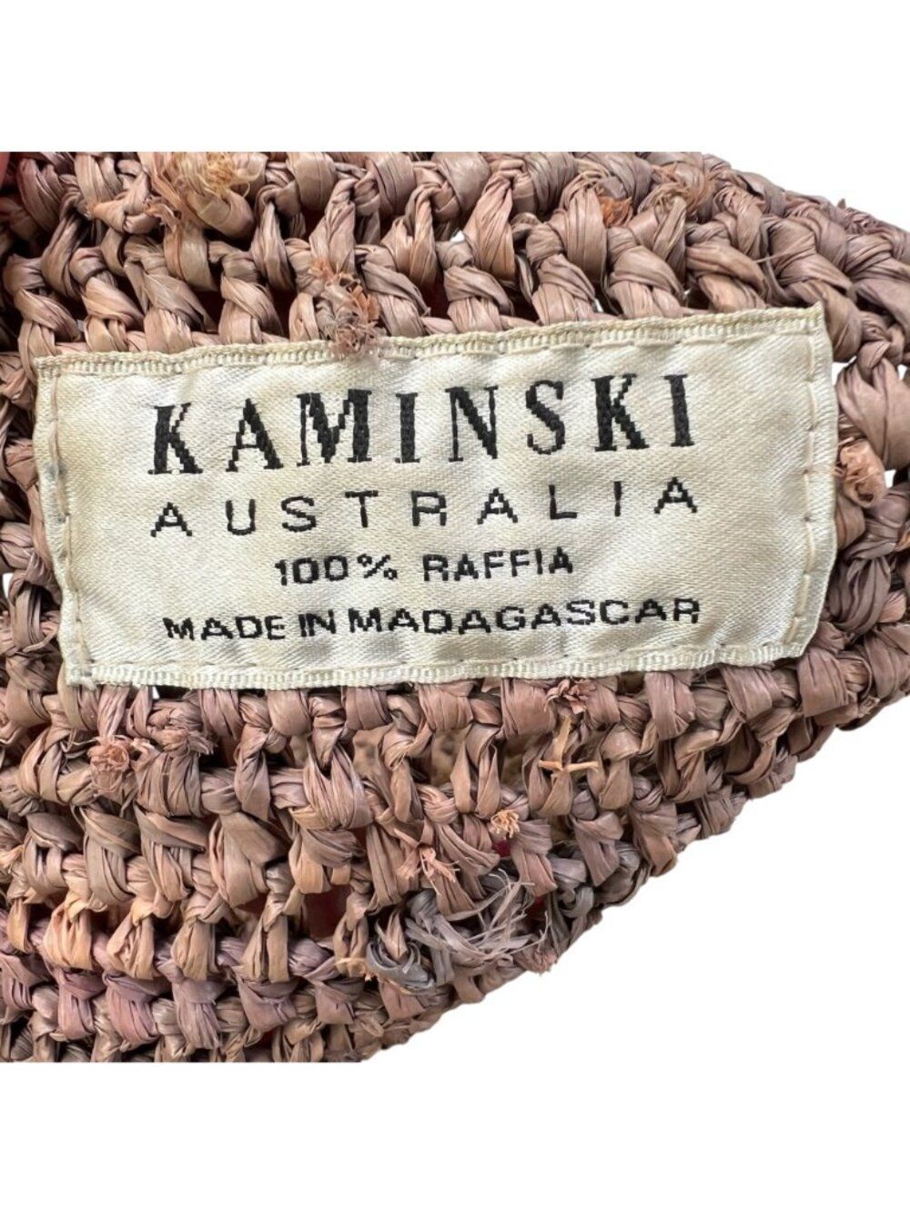 Helen Kaminski Australia Raffia Shoulder Bag Brown Handmade Woven Boho Tote - Picture 3 of 9